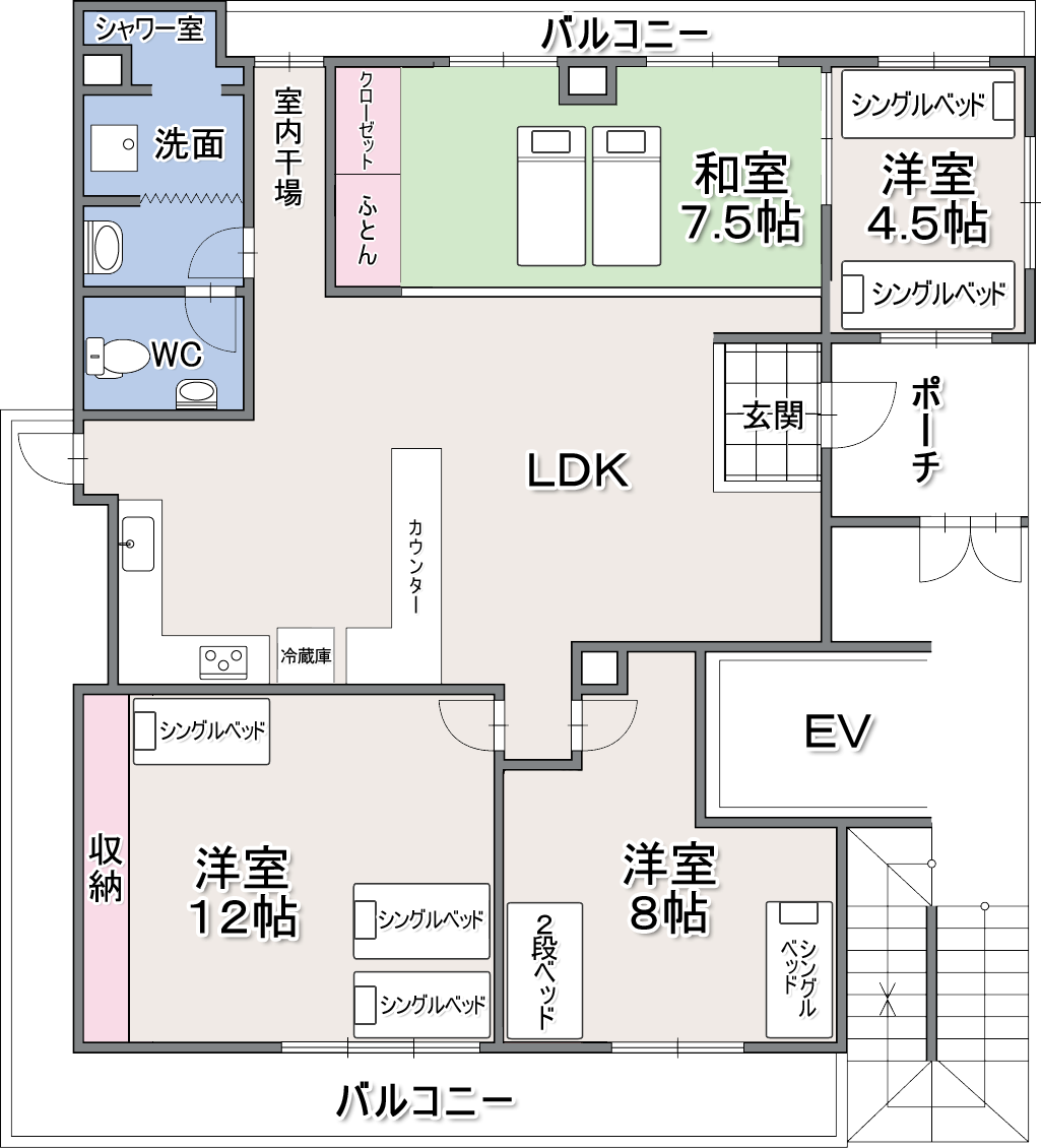 Azamiハウス那覇 ワンフロア